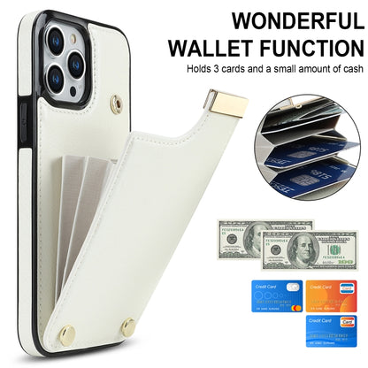 Metal Buckle Card Slots Phone Case, For iPhone 14 Pro, For iPhone 14 Pro Max, For iPhone SE 2022 / 2020 / 8 / 7, For iPhone 13 Pro Max, For iPhone 13 Pro, For iPhone 12 / 12 Pro, For iPhone 12 Pro Max, For iPhone 11 Pro Max