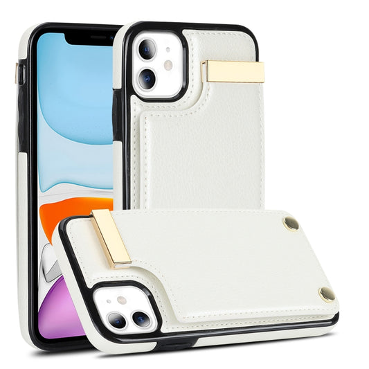 جراب هاتف بمشبك معدني وفتحات للبطاقات، مناسب لأجهزة iPhone 11 وiPhone 11 Pro وiPhone XS Max وiPhone 8 Plus / 7 Plus