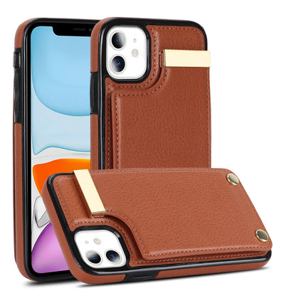 Metal Buckle Card Slots Phone Case, For iPhone 11, For iPhone 11 Pro, For iPhone XS Max, For iPhone 8 Plus / 7 Plus