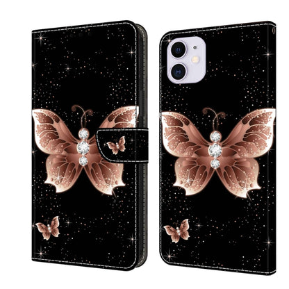 Crystal 3D Shockproof Protective Leather Phone Case, For iPhone 11 Pro Max, For iPhone 11