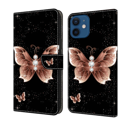 Crystal 3D Shockproof Protective Leather Phone Case, For iPhone 12 mini / 13 mini, For iPhone 12 / 12 Pro