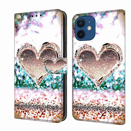 Crystal 3D Shockproof Protective Leather Phone Case, For iPhone 12 mini / 13 mini, For iPhone 12 / 12 Pro