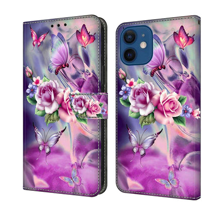 Crystal 3D Shockproof Protective Leather Phone Case, For iPhone 12 mini / 13 mini, For iPhone 12 / 12 Pro