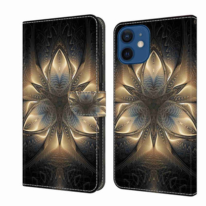 Crystal 3D Shockproof Protective Leather Phone Case, For iPhone 12 mini / 13 mini, For iPhone 12 / 12 Pro