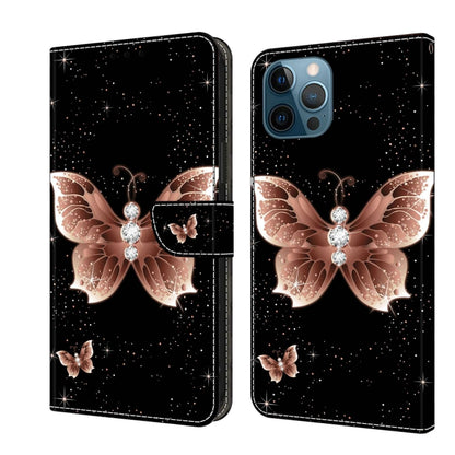 Crystal 3D Shockproof Protective Leather Phone Case, For iPhone 12 Pro Max / 13 Pro Max, For iPhone 13 Pro