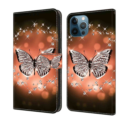 Crystal 3D Shockproof Protective Leather Phone Case, For iPhone 12 Pro Max / 13 Pro Max, For iPhone 13 Pro