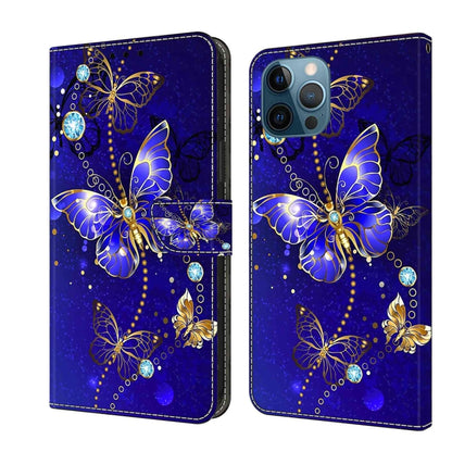 Crystal 3D Shockproof Protective Leather Phone Case, For iPhone 12 Pro Max / 13 Pro Max, For iPhone 13 Pro