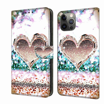 Crystal 3D Shockproof Protective Leather Phone Case, For iPhone 12 mini / 13 mini, For iPhone 12 / 12 Pro