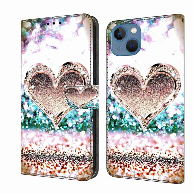 Crystal 3D Shockproof Protective Leather Phone Case, For iPhone 15 Pro, For iPhone 13 / 14
