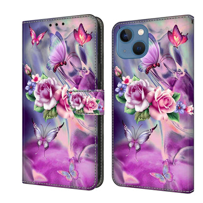 Crystal 3D Shockproof Protective Leather Phone Case, For iPhone 15 Pro, For iPhone 13 / 14
