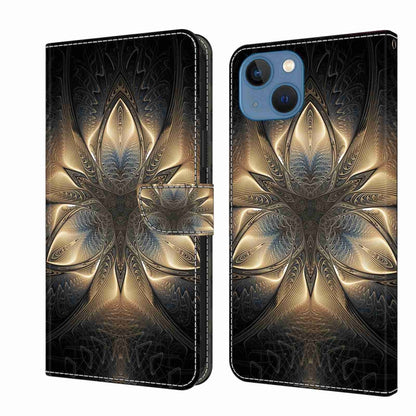 Crystal 3D Shockproof Protective Leather Phone Case, For iPhone 15 Pro, For iPhone 13 / 14