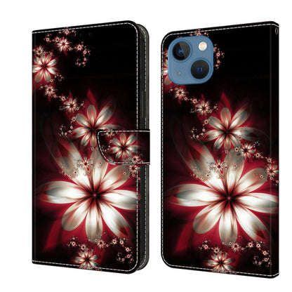 Crystal 3D Shockproof Protective Leather Phone Case, For iPhone 15 Pro, For iPhone 13 / 14
