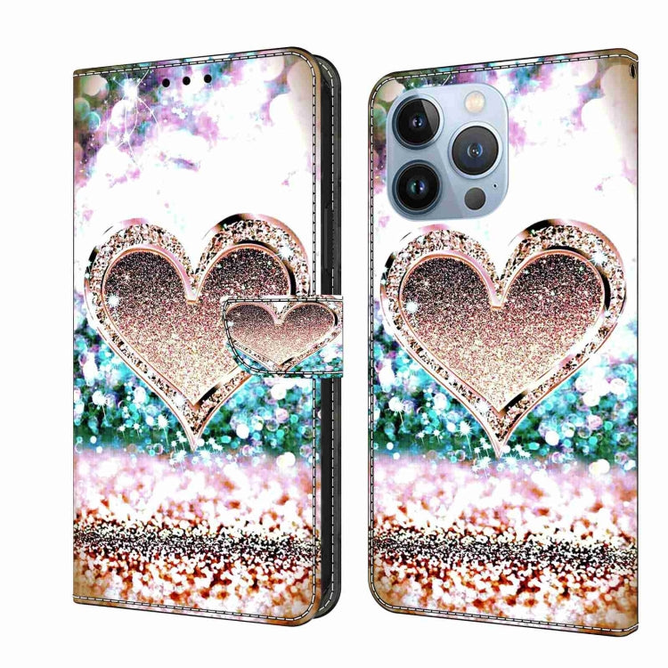 Crystal 3D Shockproof Protective Leather Phone Case, For iPhone 12 Pro Max / 13 Pro Max, For iPhone 13 Pro