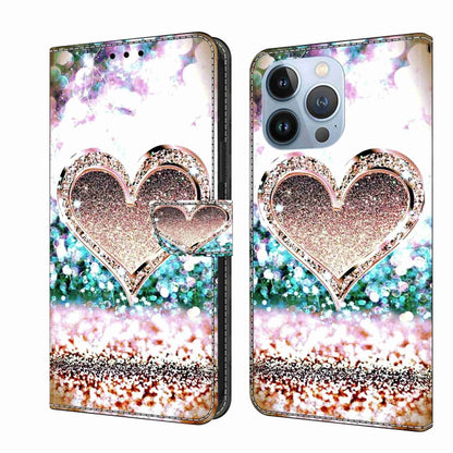 Crystal 3D Shockproof Protective Leather Phone Case, For iPhone 12 Pro Max / 13 Pro Max, For iPhone 13 Pro