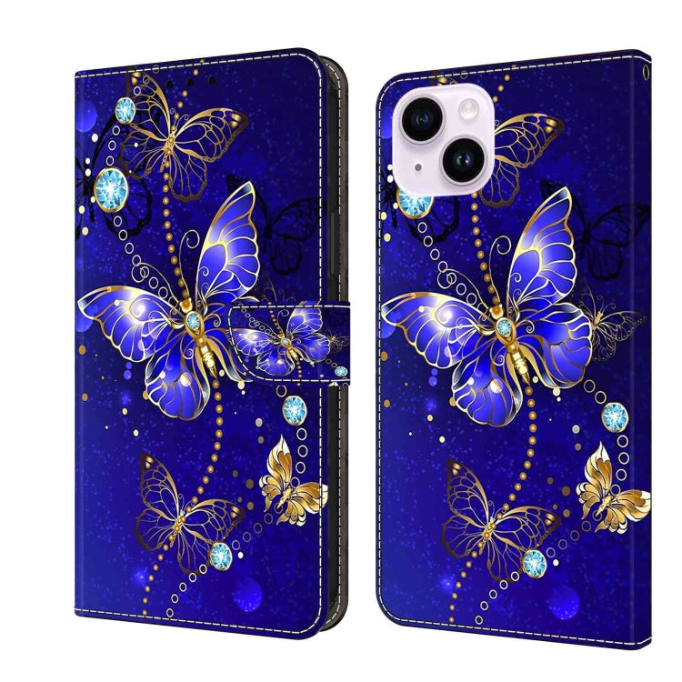 Crystal 3D Shockproof Protective Leather Phone Case, For iPhone 14 Plus, For iPhone 15 Pro Max