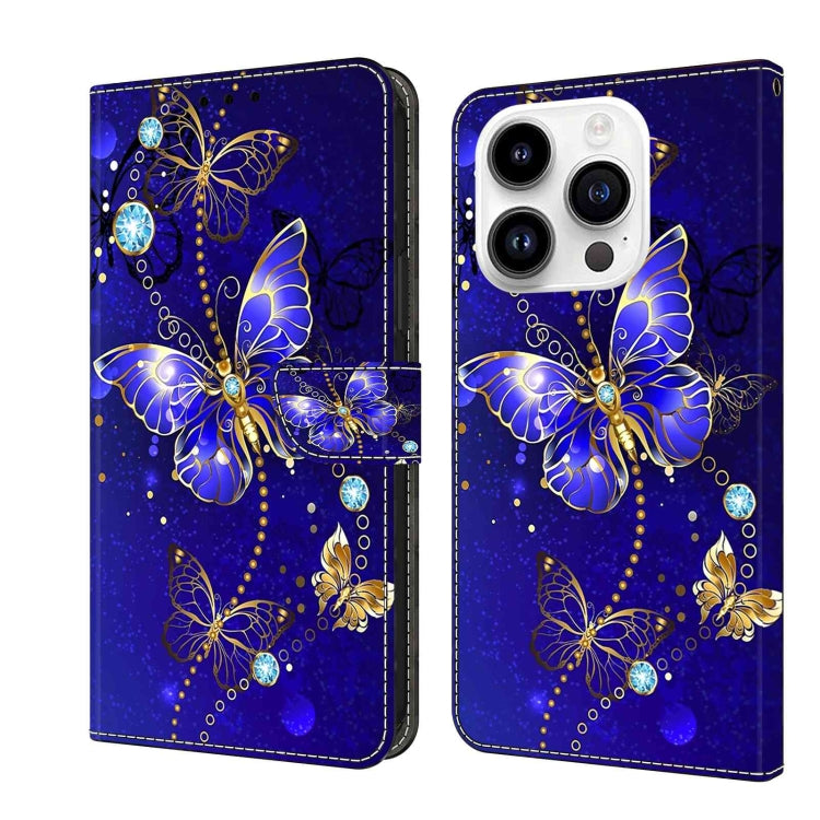 Crystal 3D Shockproof Protective Leather Phone Case, For iPhone 15 Plus, For iPhone 14 Pro