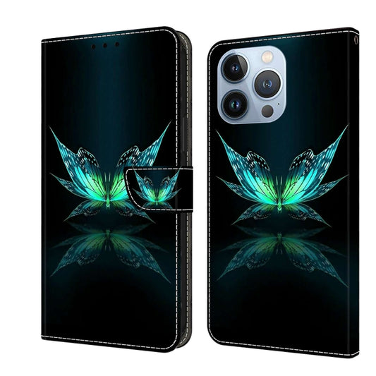 Crystal 3D Shockproof Protective Leather Phone Case, For iPhone 14 Pro Max, For iPhone 15