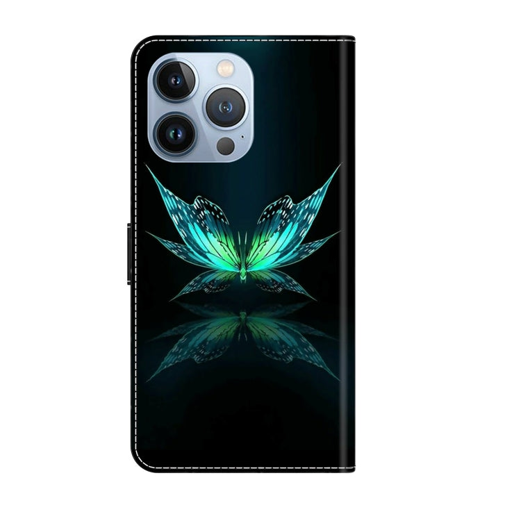 Crystal 3D Shockproof Protective Leather Phone Case, For iPhone 14 Pro Max, For iPhone 15