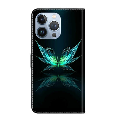 Crystal 3D Shockproof Protective Leather Phone Case, For iPhone 14 Pro Max, For iPhone 15
