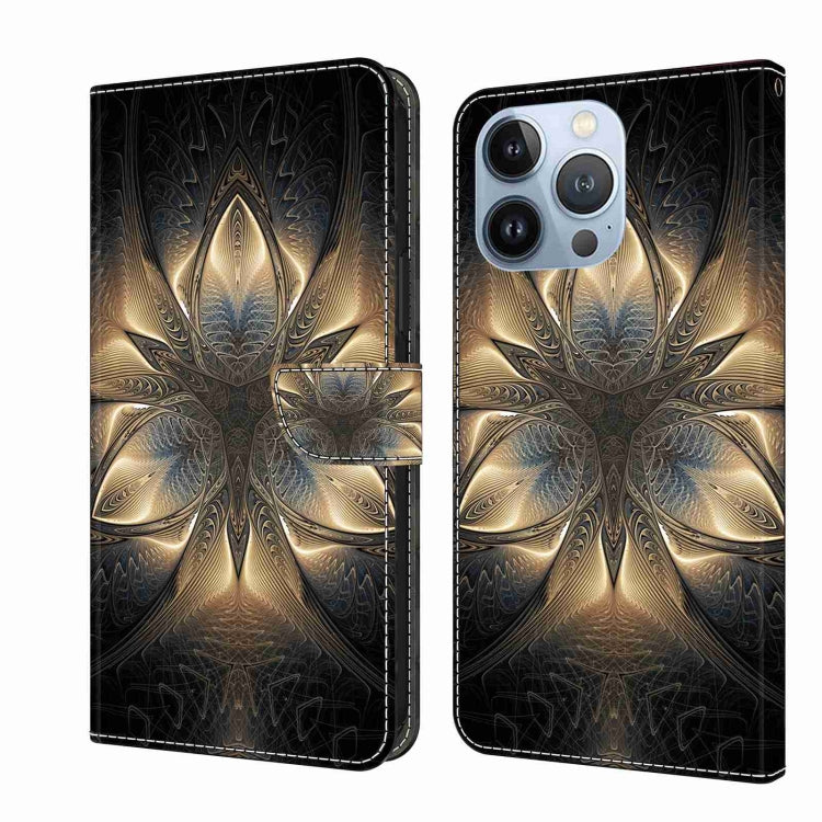 Crystal 3D Shockproof Protective Leather Phone Case, For iPhone 14 Pro Max, For iPhone 15