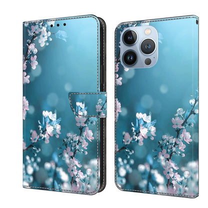 Crystal 3D Shockproof Protective Leather Phone Case, For iPhone 14 Pro Max, For iPhone 15