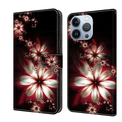 Crystal 3D Shockproof Protective Leather Phone Case, For iPhone 14 Pro Max, For iPhone 15