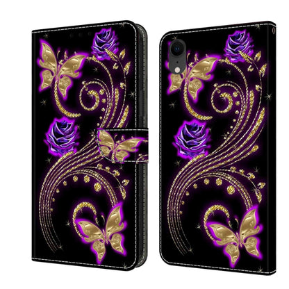 Crystal 3D Shockproof Protective Leather Phone Case, For iPhone XR, For iPhone XS Max