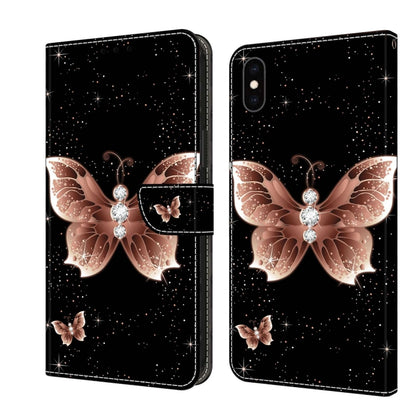 Crystal 3D Shockproof Protective Leather Phone Case, For iPhone XR, For iPhone XS Max