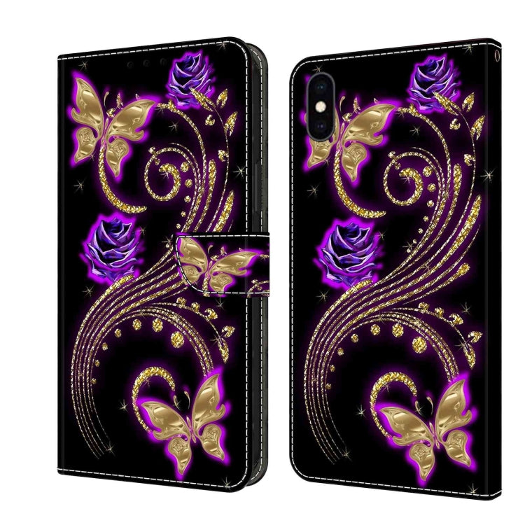 Crystal 3D Shockproof Protective Leather Phone Case, For iPhone XR, For iPhone XS Max