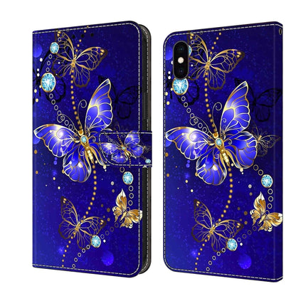 Crystal 3D Shockproof Protective Leather Phone Case, For iPhone XR, For iPhone XS Max