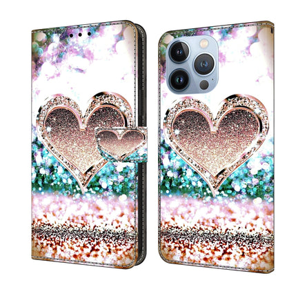 Crystal 3D Shockproof Protective Leather Phone Case, For iPhone 14 Plus, For iPhone 15 Pro Max