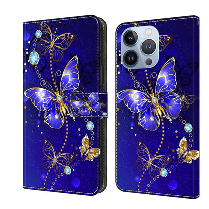 Crystal 3D Shockproof Protective Leather Phone Case, For iPhone 14 Plus, For iPhone 15 Pro Max