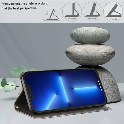 Crystal 3D Shockproof Protective Leather Phone Case, For iPhone 15 Pro, For iPhone 13 / 14