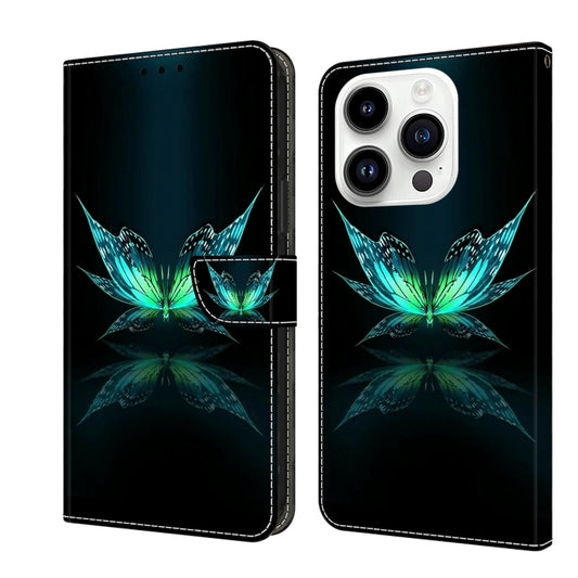 Crystal 3D Shockproof Protective Leather Phone Case, For iPhone 15 Pro, For iPhone 13 / 14
