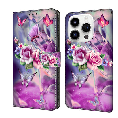 Crystal 3D Shockproof Protective Leather Phone Case, For iPhone 15 Pro, For iPhone 13 / 14