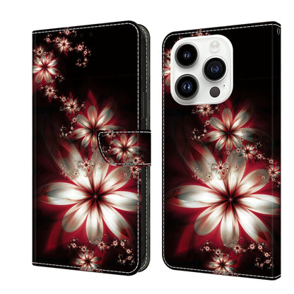 Crystal 3D Shockproof Protective Leather Phone Case, For iPhone 15 Pro, For iPhone 13 / 14