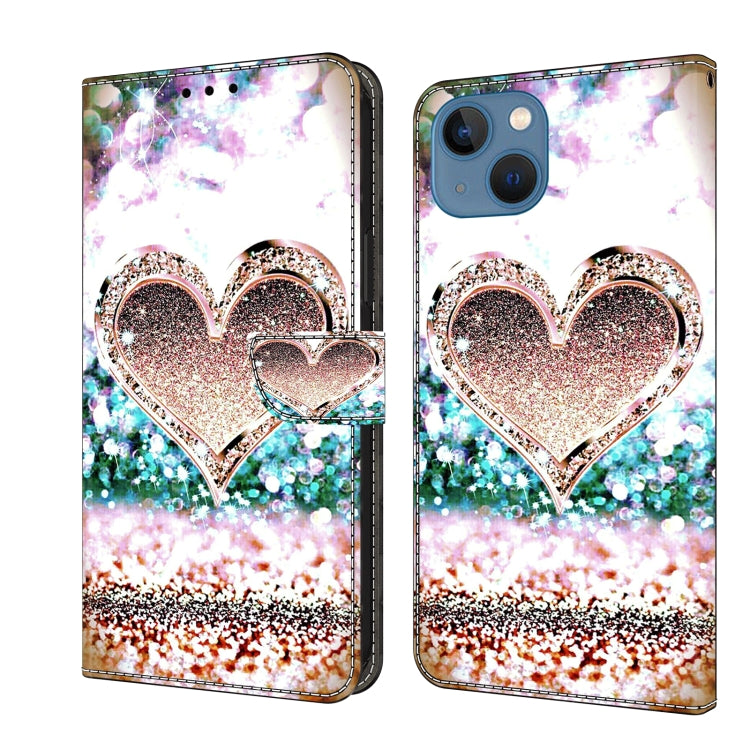 Crystal 3D Shockproof Protective Leather Phone Case, For iPhone 14 Pro Max, For iPhone 15