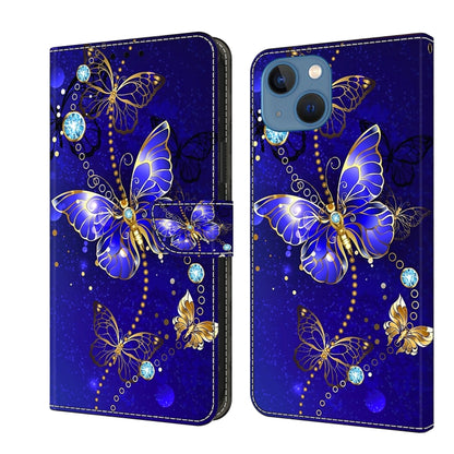 Crystal 3D Shockproof Protective Leather Phone Case, For iPhone 14 Pro Max, For iPhone 15