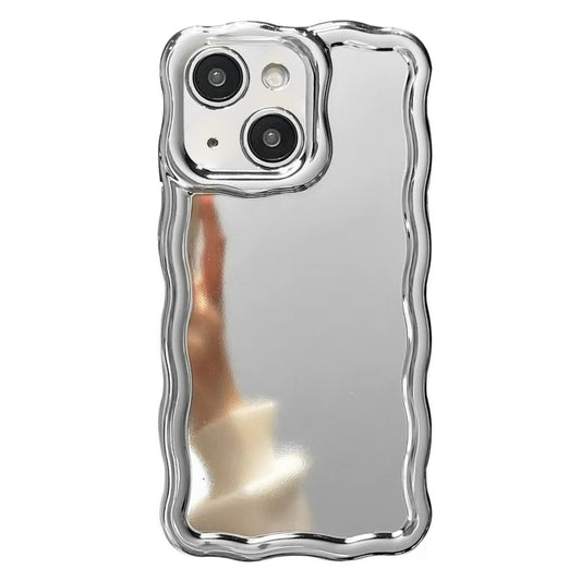 Electroplated Mirror Waves Silicone Phone Case, For iPhone 14 Plus, For iPhone 14, For iPhone 14 Pro, For iPhone 14 Pro Max, For iPhone 13 Pro Max, For iPhone 13 Pro, For iPhone 13, For iPhone 12, For iPhone 12 Pro Max, For iPhone 12 Pro���������������...