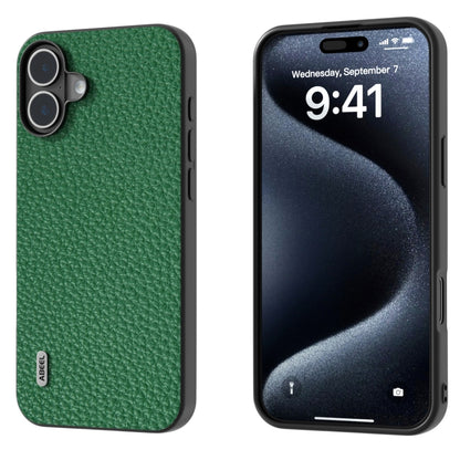 ABEEL Genuine Leather Litchi Texture Phone Case, For iPhone 16 Pro Max, For iPhone 16 Pro, For iPhone 16 Plus, For iPhone 16, For iPhone 15 Pro Max, For iPhone 15 Pro, For iPhone 15 Plus, For iPhone 15, For iPhone 14 Plus, For iPhone 14, For iPhone 14 ...