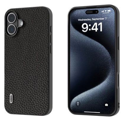 ABEEL Genuine Leather Litchi Texture Phone Case, For iPhone 16 Pro Max, For iPhone 16 Pro, For iPhone 16 Plus, For iPhone 16, For iPhone 15 Pro Max, For iPhone 15 Pro, For iPhone 15 Plus, For iPhone 15, For iPhone 14 Plus, For iPhone 14, For iPhone 14 ...