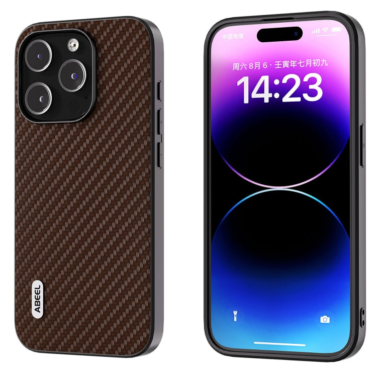 ABEEL Carbon Fiber Texture Protective Phone Case, For iPhone 15 Pro Max, For iPhone 15 Pro, For iPhone 14 Pro, For iPhone 15 Plus, For iPhone 15, For iPhone 14 Pro Max