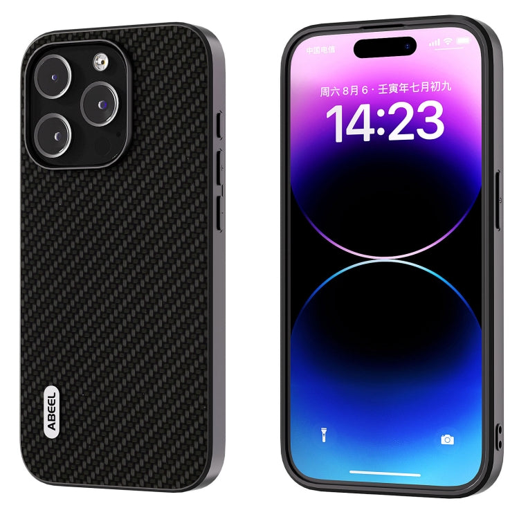 ABEEL Carbon Fiber Texture Protective Phone Case, For iPhone 15 Pro Max, For iPhone 15 Pro, For iPhone 14 Pro, For iPhone 15 Plus, For iPhone 15, For iPhone 14 Pro Max