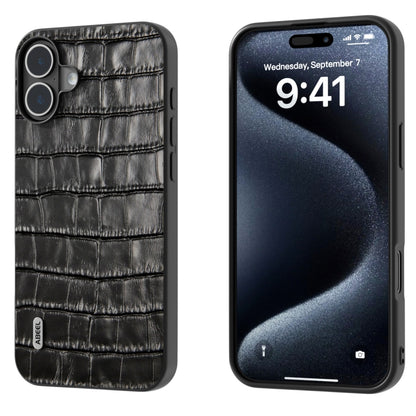 ABEEL Crocodile Texture Genuine Leather Phone Case, For iPhone 16 Pro Max, For iPhone 16 Pro, For iPhone 16 Plus, For iPhone 16, For iPhone 15 Pro Max, For iPhone 15 Pro, For iPhone 15 Plus, For iPhone 15, For iPhone 14 Plus, For iPhone 14�������������...