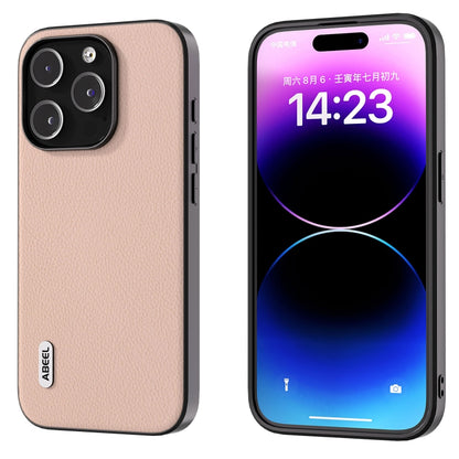ABEEL Genuine Leather + PC Litchi Texture Phone Case, For iPhone 16 Pro Max, For iPhone 16 Pro, For iPhone 16 Plus, For iPhone 16, For iPhone 15 Pro Max, For iPhone 15 Pro, For iPhone 15 Plus, For iPhone 15, For iPhone 14 Plus, For iPhone 14�����������...