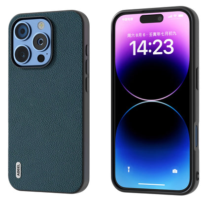 ABEEL Genuine Leather + PC Litchi Texture Phone Case, For iPhone 16 Pro Max, For iPhone 16 Pro, For iPhone 16 Plus, For iPhone 16, For iPhone 15 Pro Max, For iPhone 15 Pro, For iPhone 15 Plus, For iPhone 15, For iPhone 14 Plus, For iPhone 14�����������...