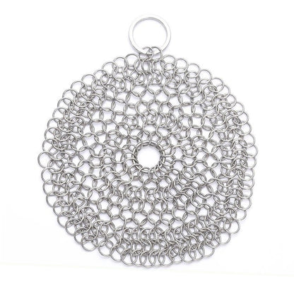 Stainless Steel Round Iron Cleaner Pot Brush Scrubber Home Cookware Kitchen Cleaning Tool