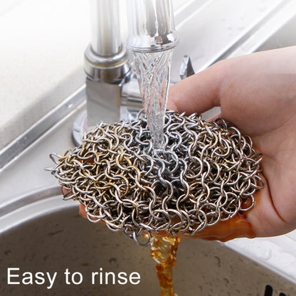 Stainless Steel Round Iron Cleaner Pot Brush Scrubber Home Cookware Kitchen Cleaning Tool