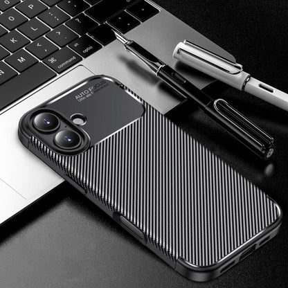 Carbon Fiber Texture Shockproof TPU Phone Case, For iPhone 17 Pro Max, For iPhone 17 Pro, For iPhone 17, For iPhone 17 Air, For iPhone SE 2024, For iPhone 16 Pro Max, For iPhone 16 Pro, For iPhone 16 Plus, For iPhone 16, For iPhone 15 Pro Max����������...