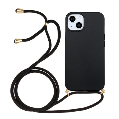 جراب هاتف من مادة قش القمح + TPU مع حبل، لهاتف iPhone 15 Pro Max، وiPhone 15 Pro، وiPhone 15 Plus، وiPhone 15